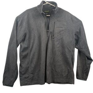Eddie Bauer Mens Fleece Pullover 1/4-Zip XLT Gray Gorpcore Hiking